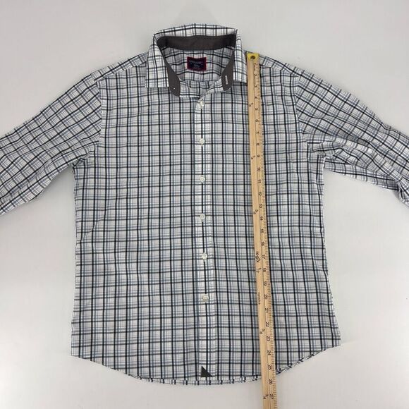 UNTUCKit Shirt Men's Small Blue Plaid Button Up Slim Fit Preppy Casual Men - Picture 8 of 10